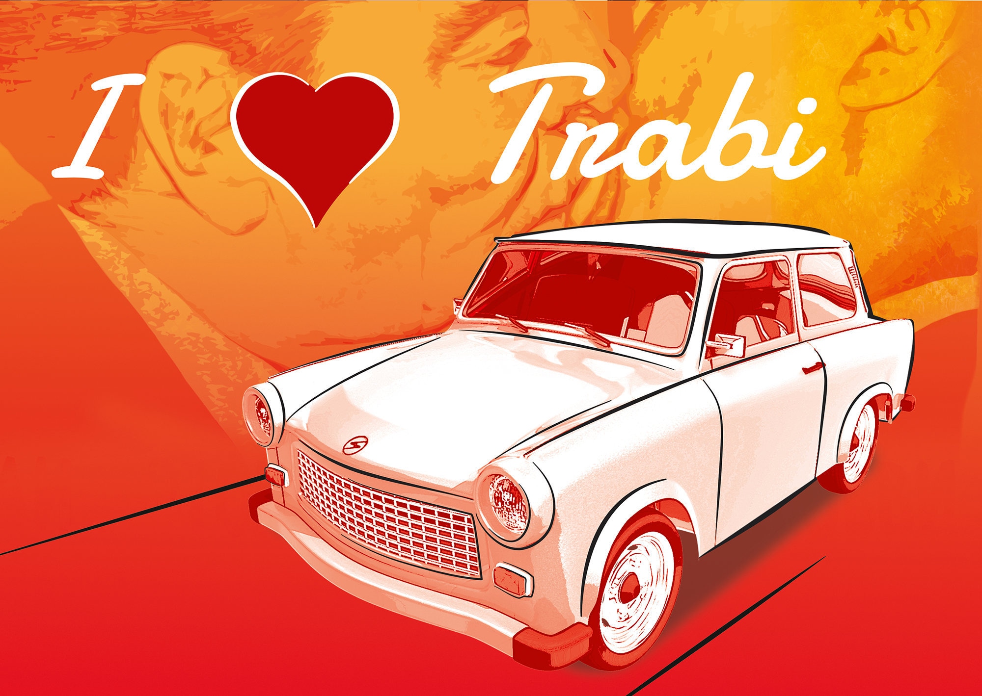 Printable Trabant Illustration I love Trabi / Etsy 日本