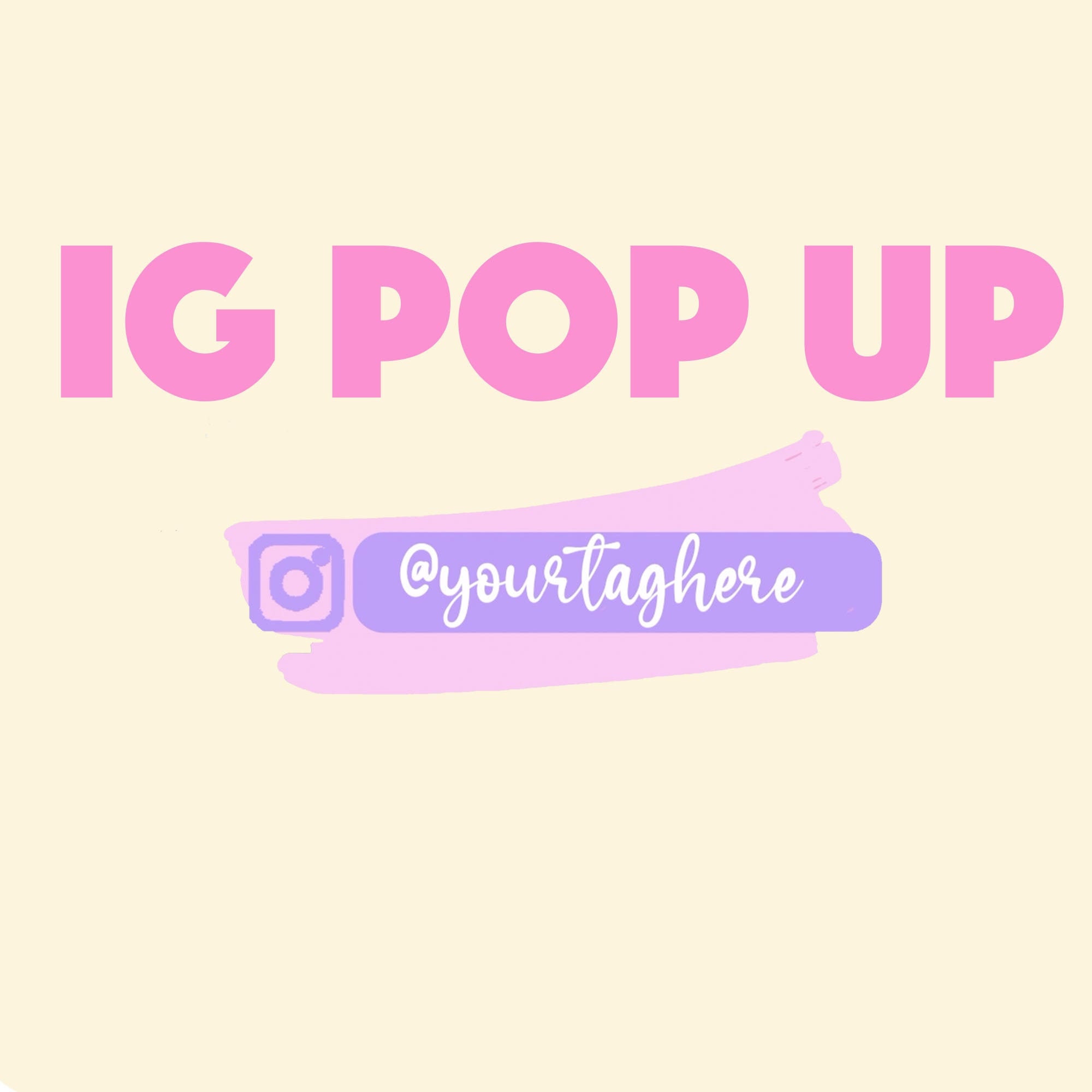 Personalised Instagram Pop up Tag/green Screen Pop up for | Etsy