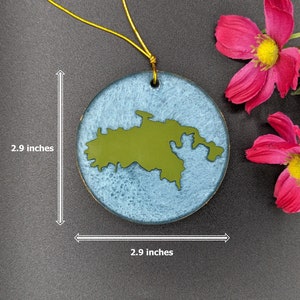 St. John USVI Resin Christmas Tree Ornament, Beautiful Island Silhouette image 10