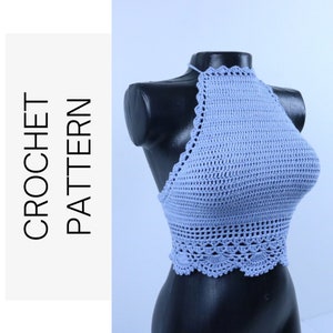 CROCHET TOP PATTERN, Halter Top Pattern, Crochet Crop Top Pattern, Crochet Pattern (Instant Download) Beautiful Top