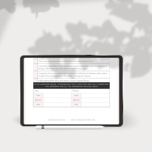 Intagningsformulär för koppbehandling: Kundkonsultation Canva-mall (digital nedladdning) bild 6