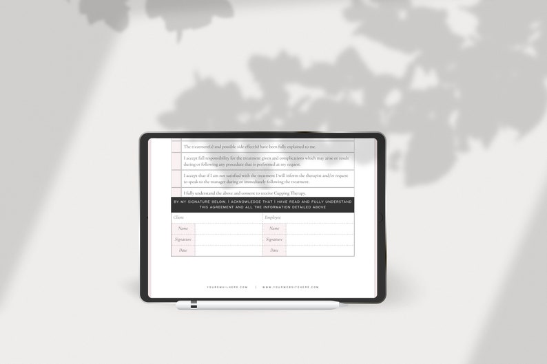 Intagningsformulär för koppbehandling: Kundkonsultation Canva-mall (digital nedladdning) bild 6