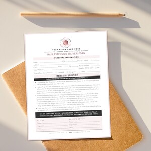 Hair Extension Waiver Form | Canva Templates | Salon Business Form ...