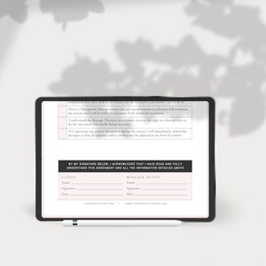 Massage Intake Form: Client Consultation, Canva Template (Digital Download) image 6