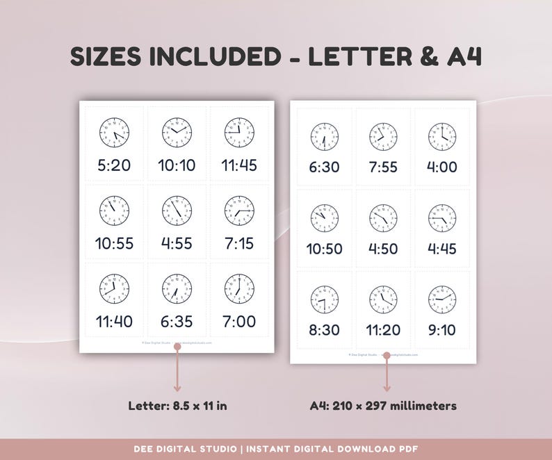 Telling Time Clock Faces Printable | Learn to Read Clocks Math Activity ...
