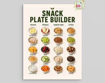 Snack Plate Builder | Easy Snack Ideas | Printable PDF and PNG