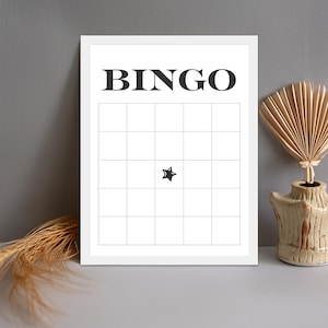 Lege bingokaartsjabloon, bewerkbare en invulbare pdf, afdrukbare pdf Instant download lege bingokaartsjabloon, US Letter en A4-formaten