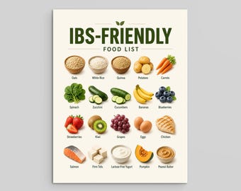 Lista de alimentos aptos para el SII y tabla nutricional (descarga instantánea en PDF y PNG)
