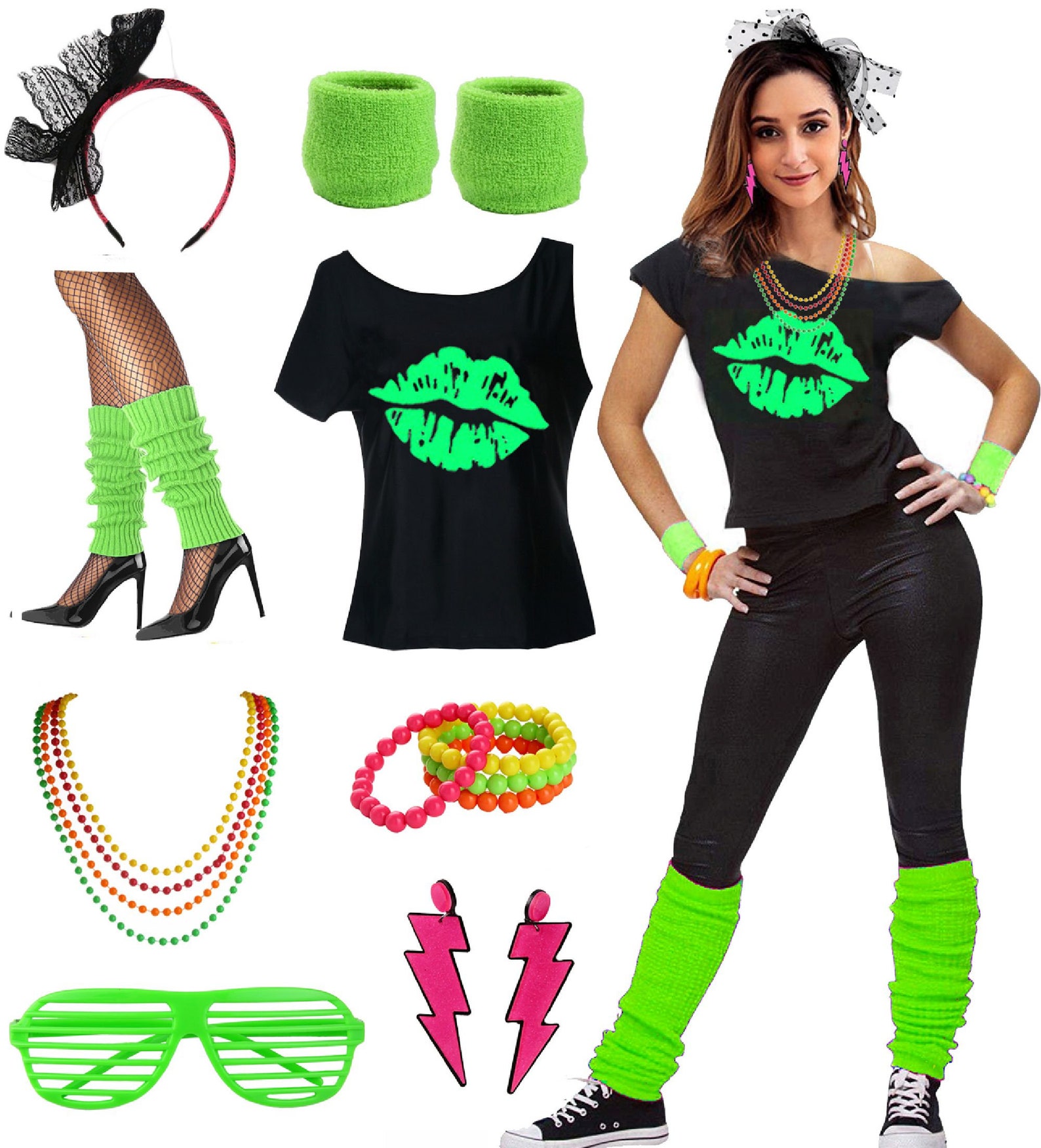 Femmes Jaime les années 80 Disco 80 Accessoires de tenue de | Etsy