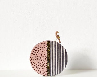 On the top of tree Brooch 4 - Pink/Black