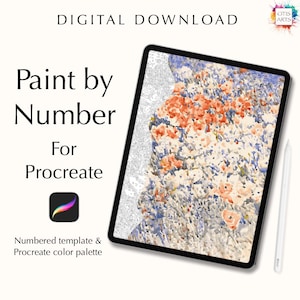 Digital Paint by number kit of The Island Garden by Childe Hassam