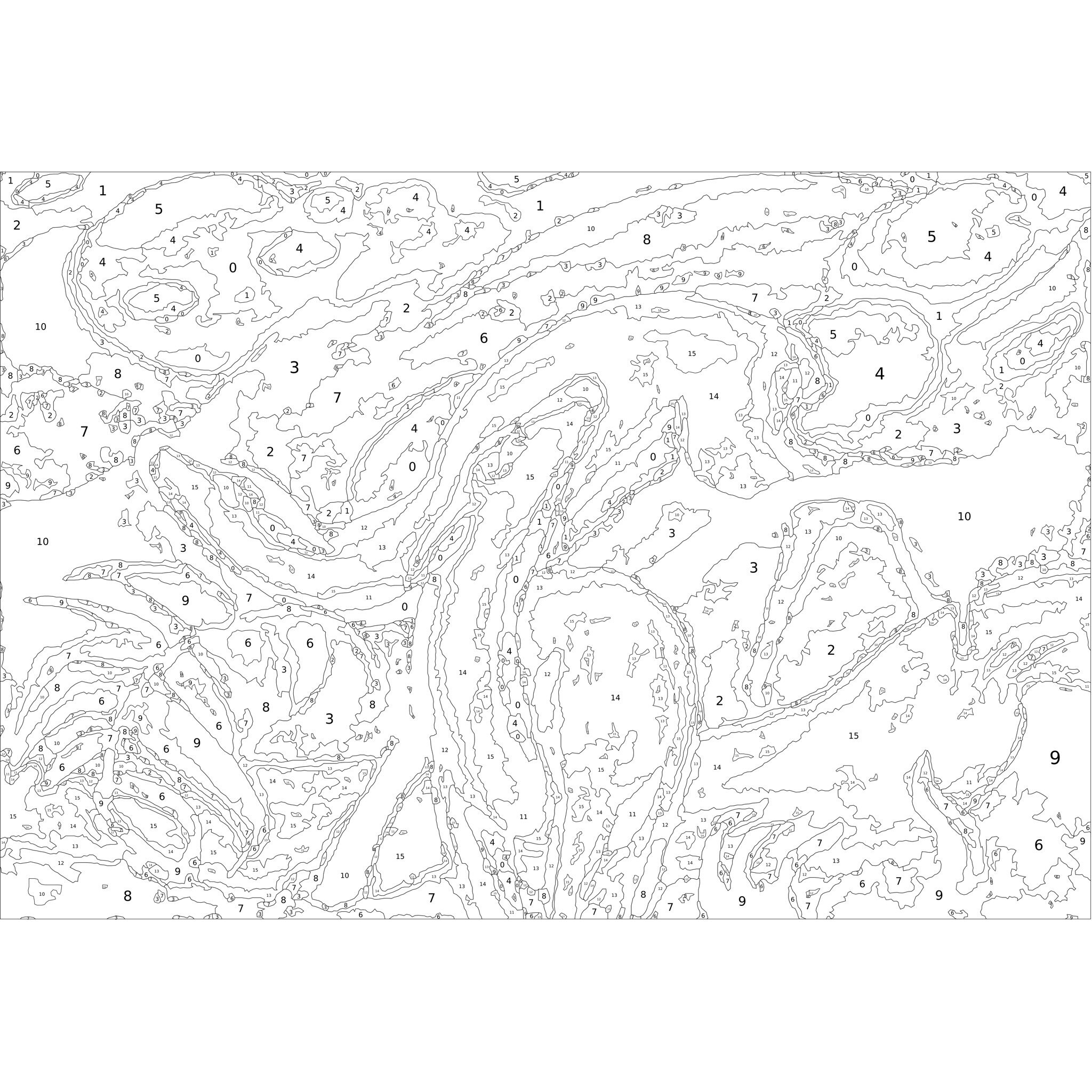 Paint by Number Kit Digital Procreate Template and Sketchbook Etsy