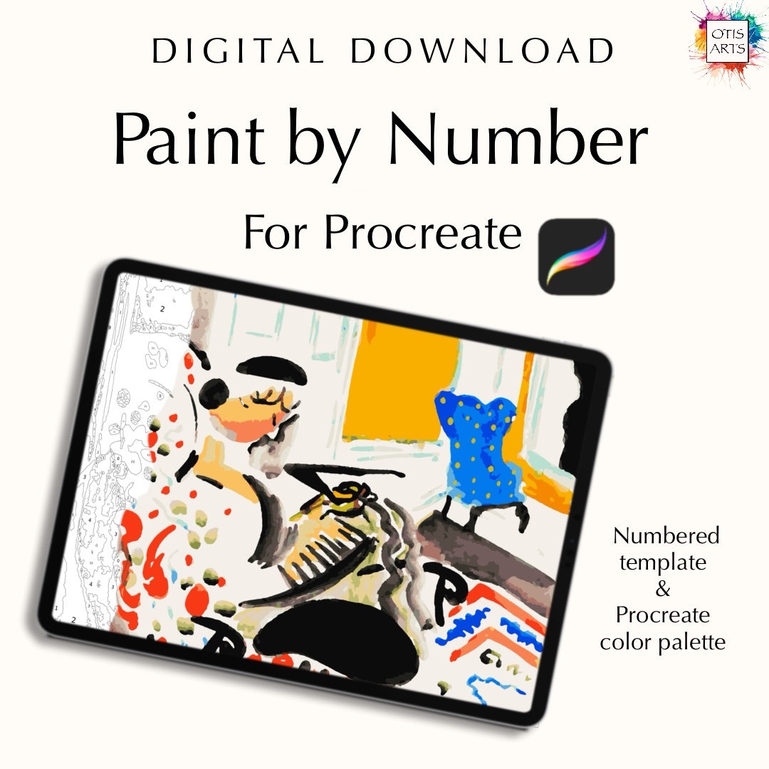 Paint by Number Kit for Procreate Including Color Palettes, Digital ...