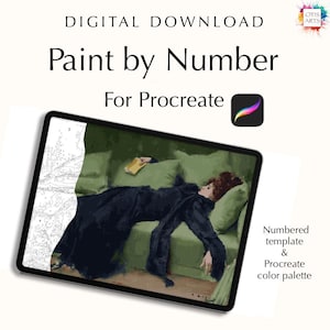 Digital paint by number kit digital After the dance by Ramon Casas