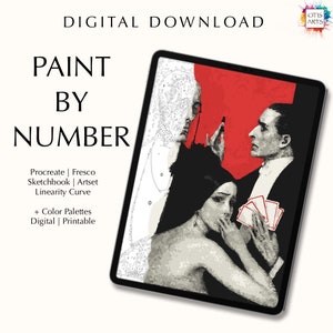 DIY Paint By Number Kit for Adults | Procreate Color Palettes | Digital Download Art | Wladyslaw Benda