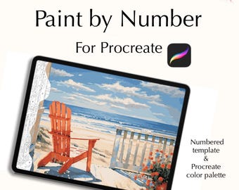 Try Digital Paint-by-Numbers Today - Beach Terrace Painting Kit for Procreate