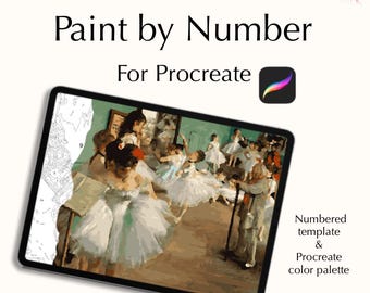 Degas 'The Dance Class' Paint by Number Kit for Procreate (Digital Download)