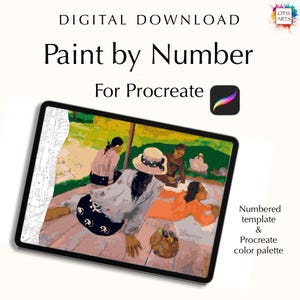 Digital Paint by number kit of The Siesta by Paul Gauguin