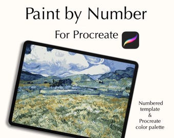 Digital Paint by number kit Landscape from Saint-Rémy by Van Gogh
