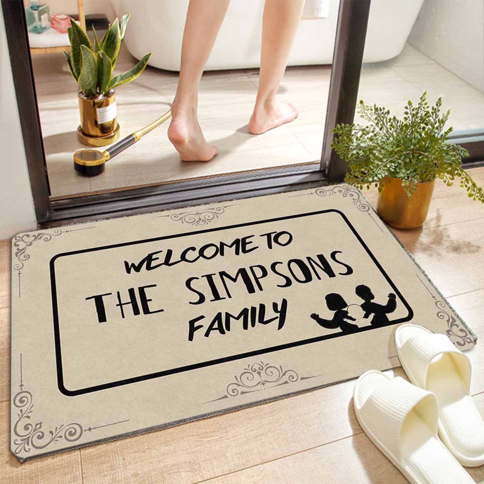 Custom to The Family Doormat Personalized Your Last Etsy