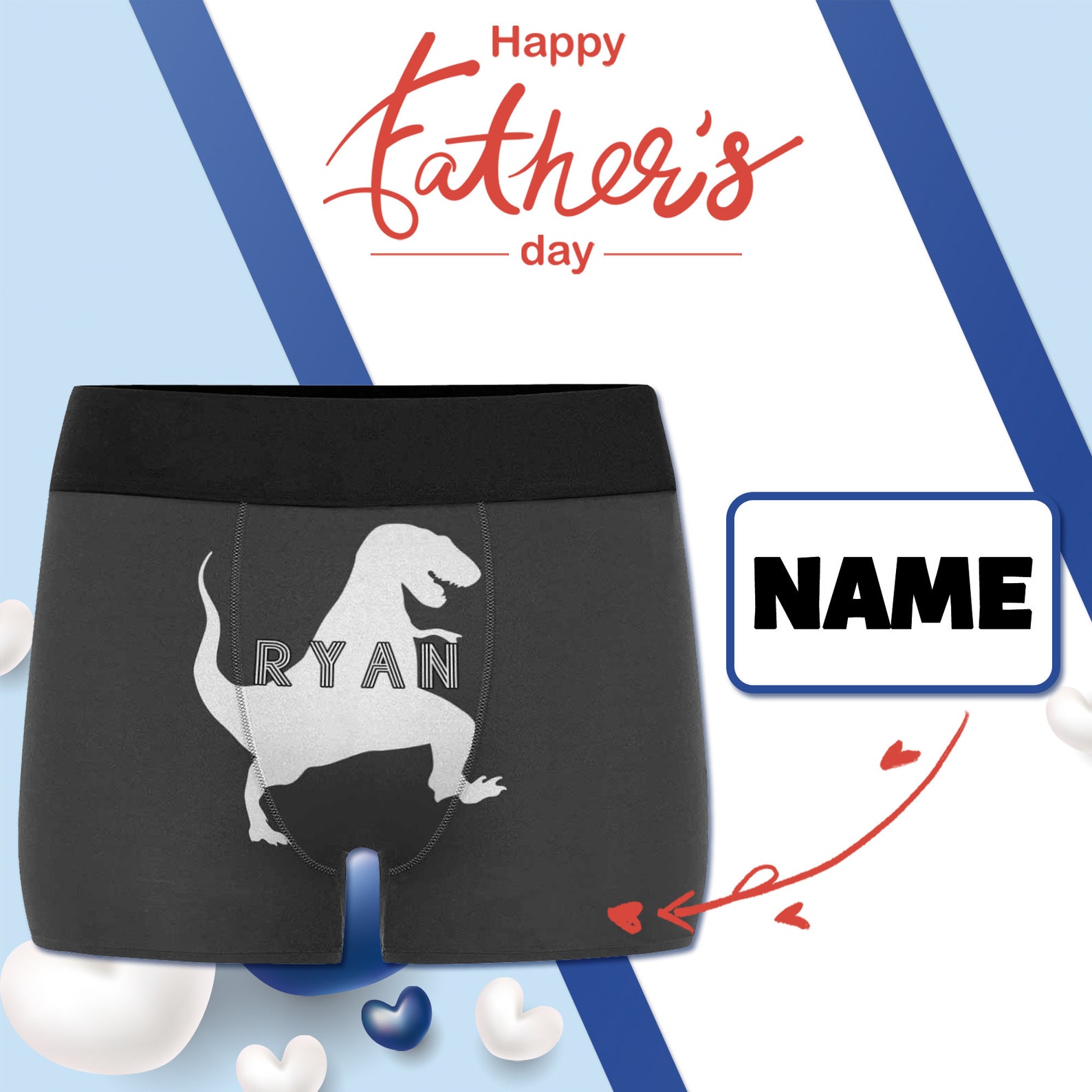Custom Underwear With Name for Men Personalized Your Note on Etsy UK