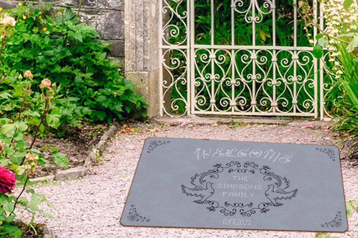 Custom Family Name Doormat Personalized Your Text on Etsy
