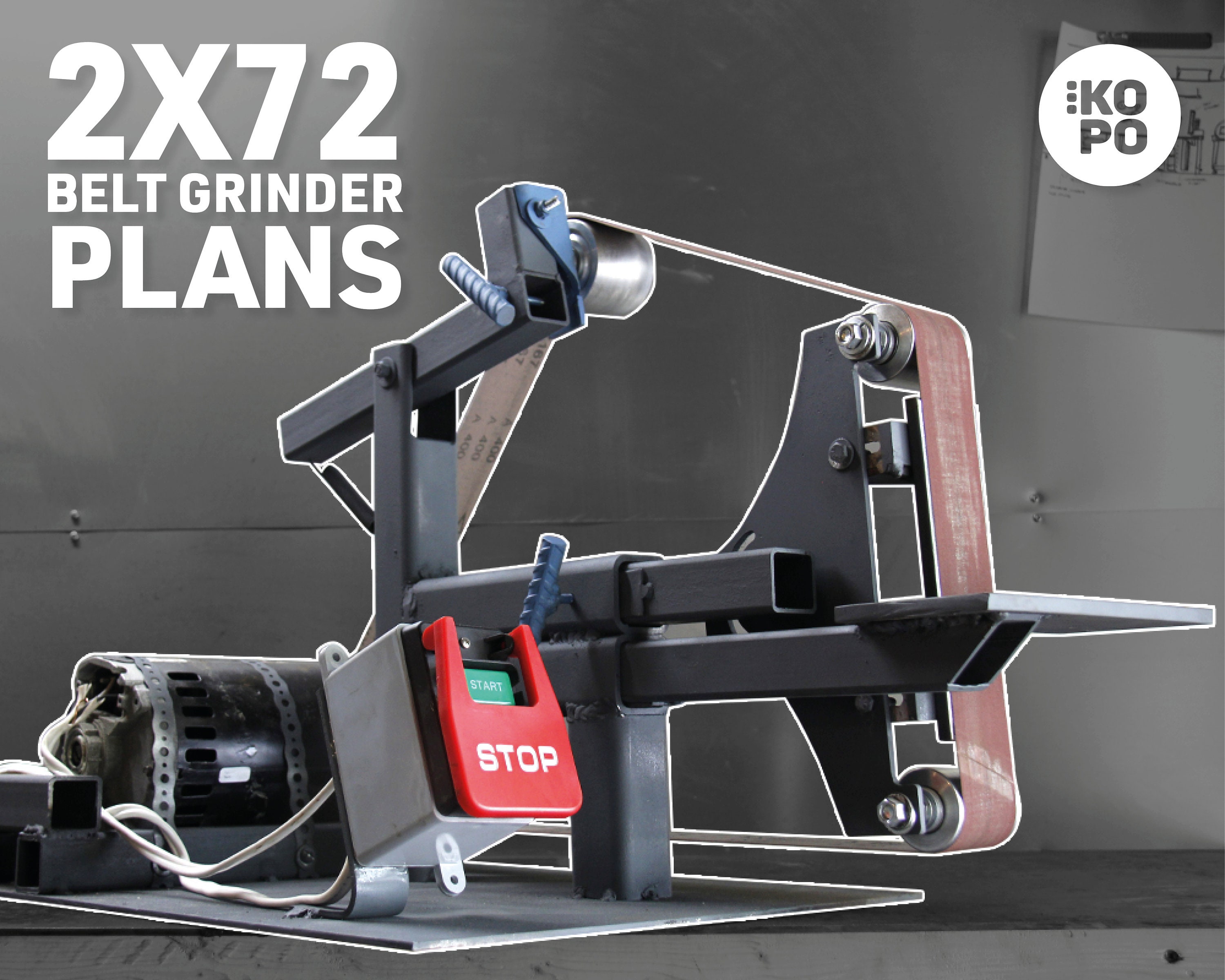 2x72'' Belt Grinder Plans DXF Files Included KOPO Projects 