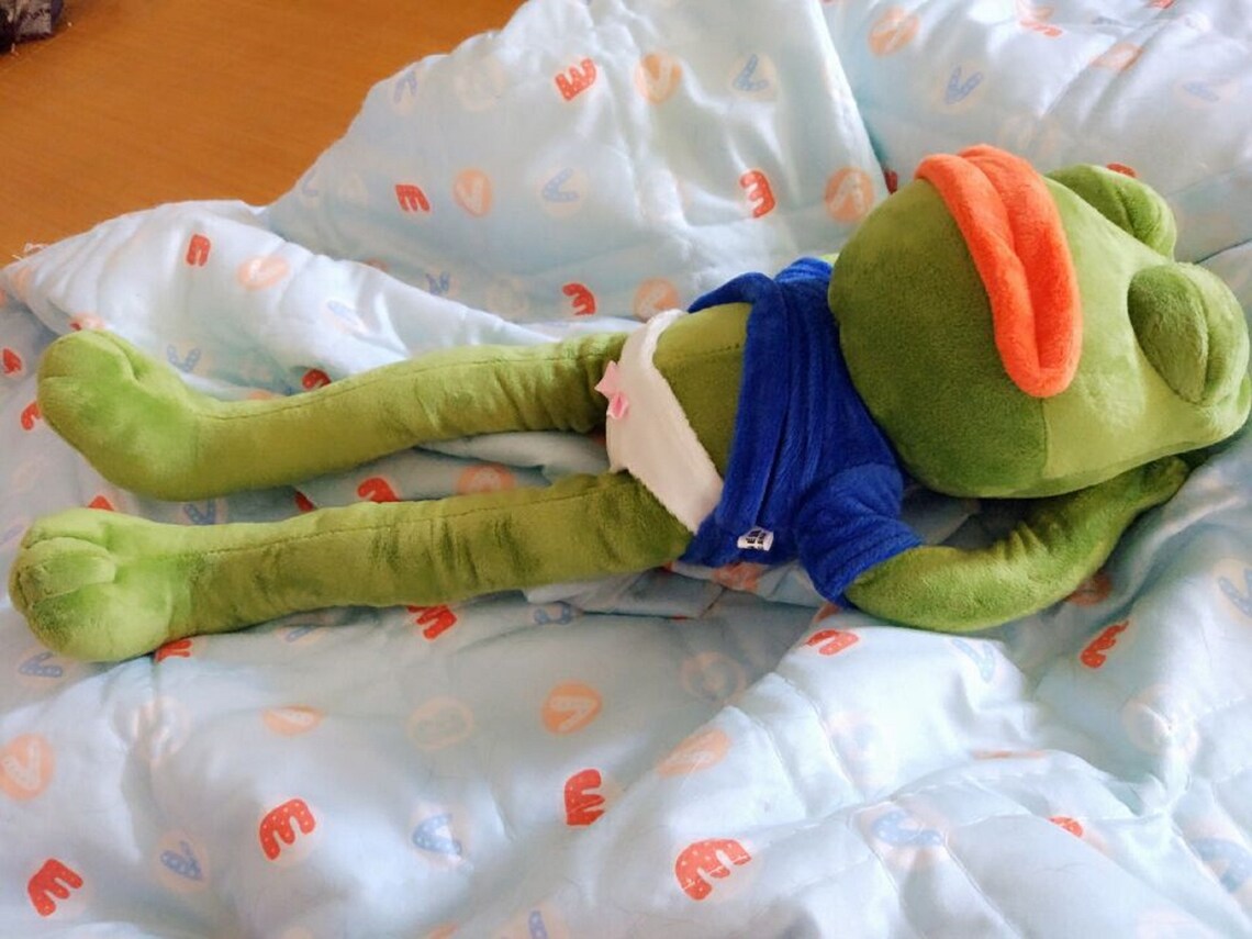 Plush Sad Frog DollsModeling Emoji Frog Pepe Frog Pillows Etsy