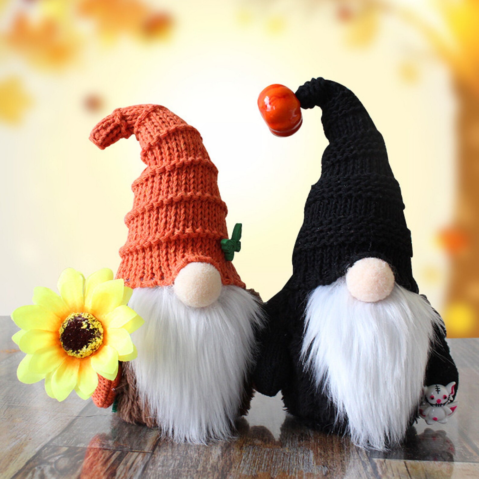 Pumpkin Ornaments for Harvest Season Plush Gnome Dolls in the Etsy