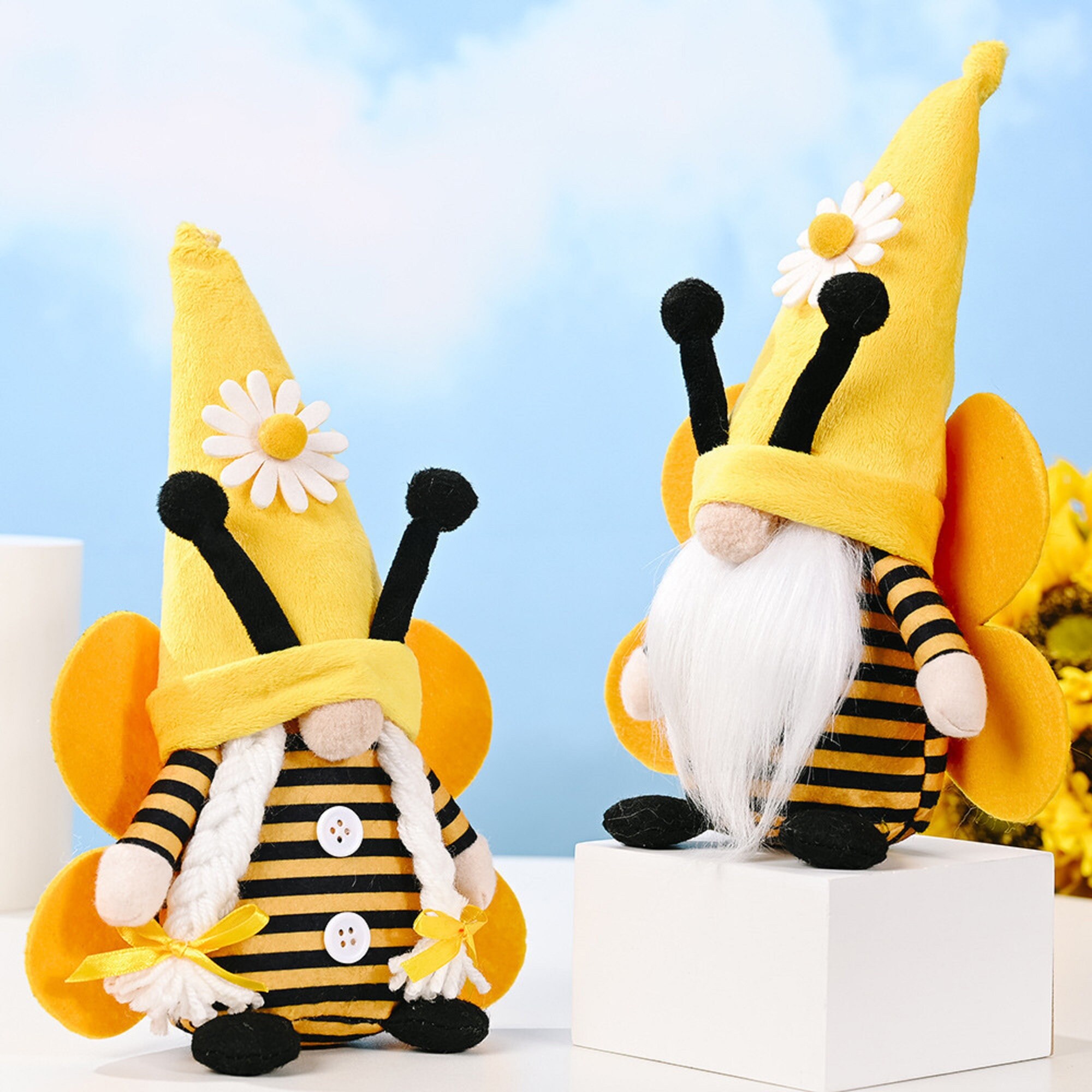 Bumblebee gnome honey bee gnome decor garden yellow bee  etsy Bumblebee gnome honey bee gnome decor garden yellow bee  etsy