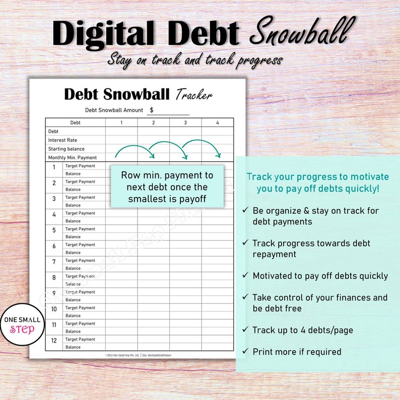 Digital Debt Snowball Tracker, Debt Payoff Debt Payment Planner, Personal Finance iPad Budget Planner, Goodnotes Credit Card Tracker image 3