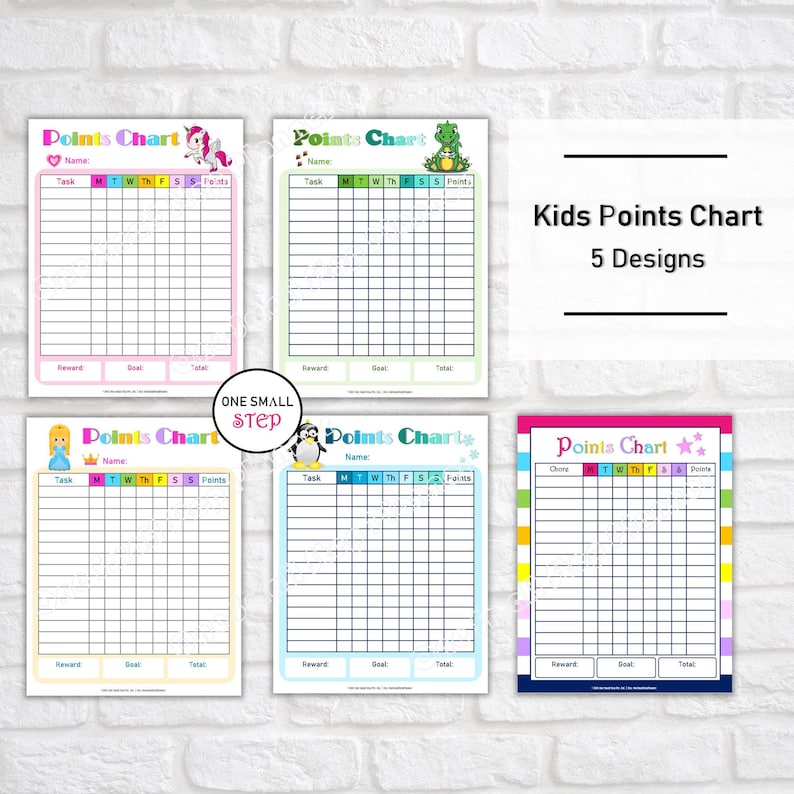 Kids Reward Chart Reward System for Toddlers & Preschoolers, Kids ...