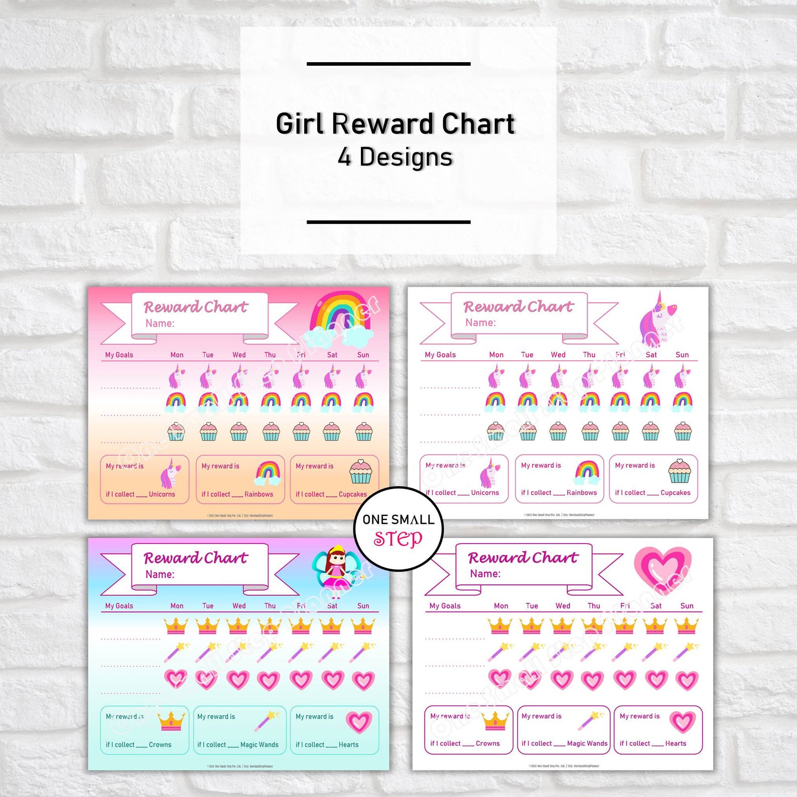 Kids Behavior Chart, Kids Reward Chart for Girl, Daily Routine Chart ...