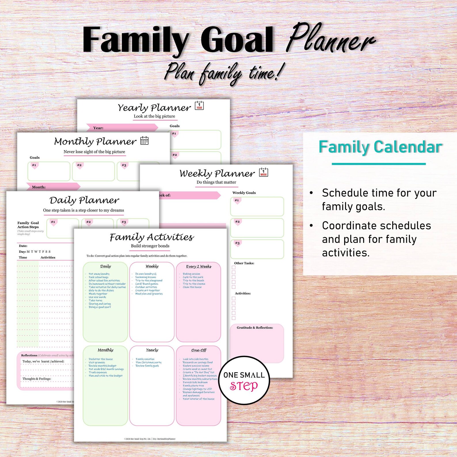 2023 Yearly Family Goal Planner Goal Setting Workbooks Etsy