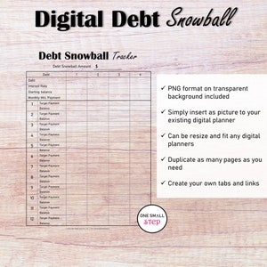 Digital Debt Snowball Tracker, Debt Payoff Debt Payment Planner, Personal Finance iPad Budget Planner, Goodnotes Credit Card Tracker image 7