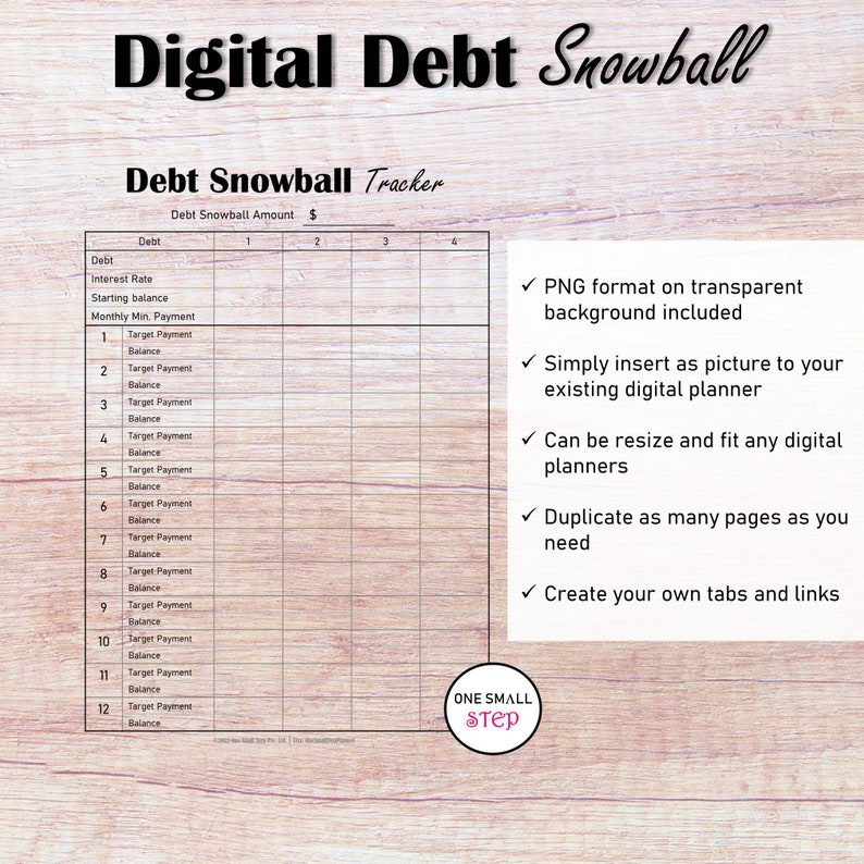Digital Debt Snowball Tracker, Debt Payoff Debt Payment Planner, Personal Finance iPad Budget Planner, Goodnotes Credit Card Tracker image 7