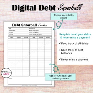 Digital Debt Snowball Tracker, Debt Payoff Debt Payment Planner, Personal Finance iPad Budget Planner, Goodnotes Credit Card Tracker image 5