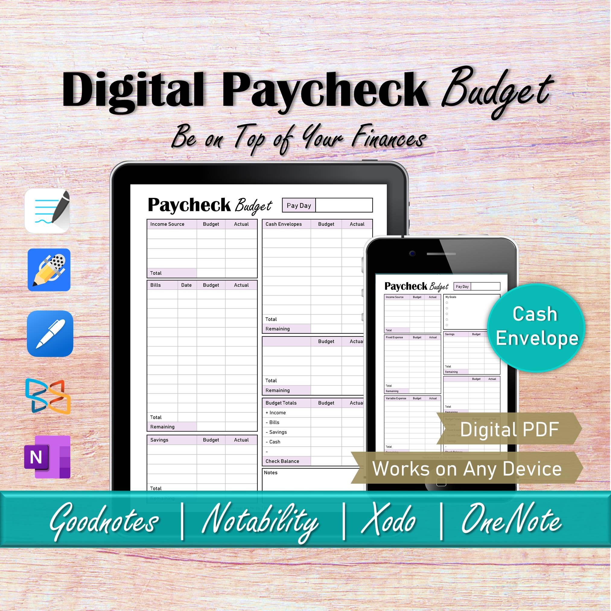Digital Budget Planner for Ipad, Goodnotes Budget by Paycheck iPad
