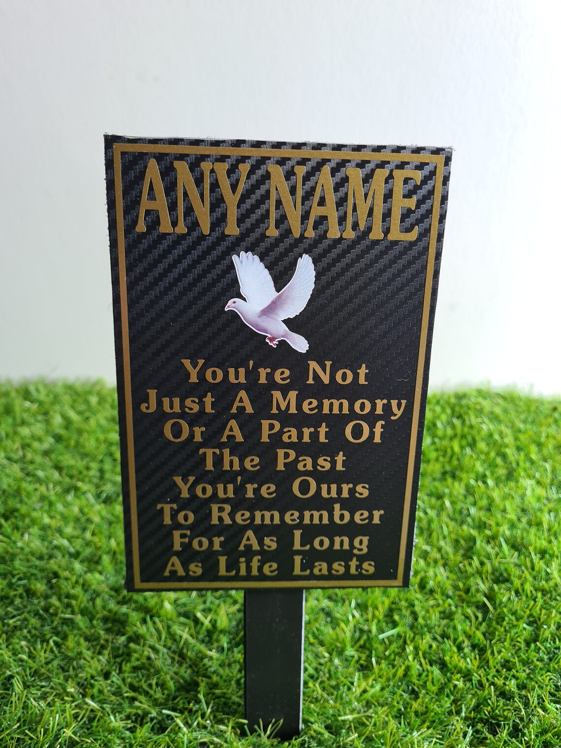 Any Name Grave Marker Memorial Plaque Etsy