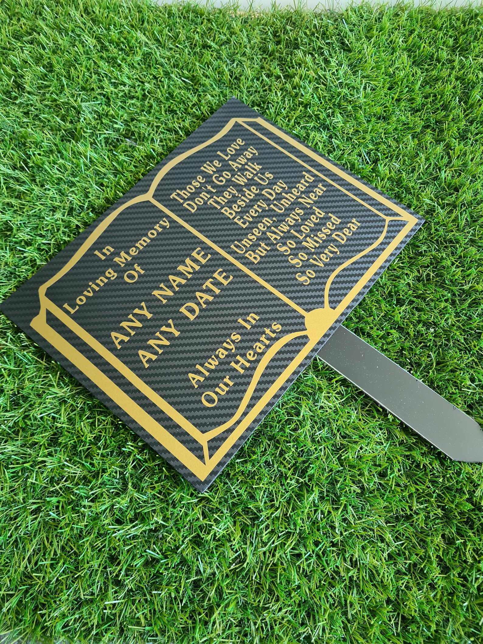 Graveside Decoration Prayer Book Memorial Plaque Personalised Etsy UK