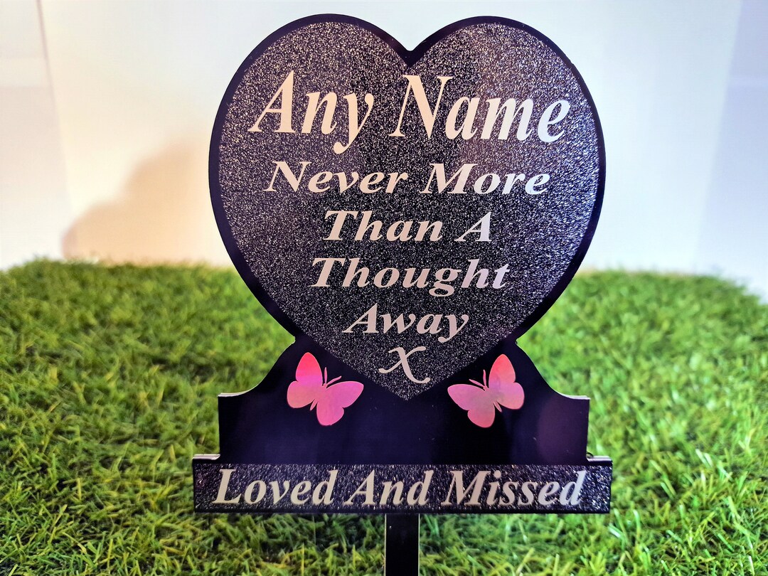 Personalised Memorial Plaque, Graveside Plaque, Garden Tribute, Silver