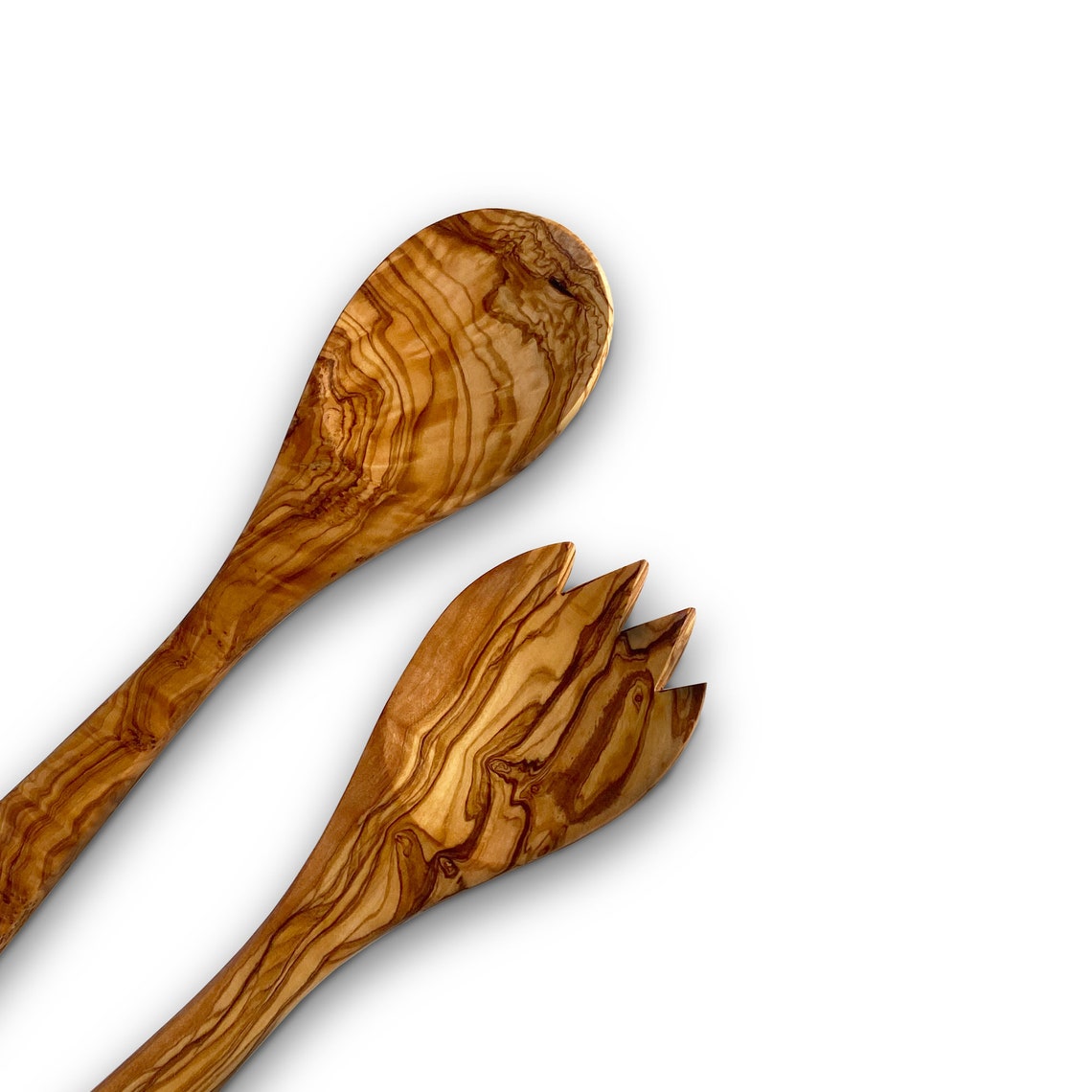 Olive Wood Utensils Cooking Serving & Mixing Set Salad Fork Etsy