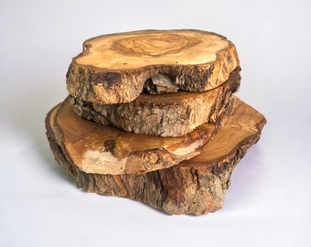 Olive Wood Cookies for Woodworking Projects - 3 to 7" Diameter, 1" Thick