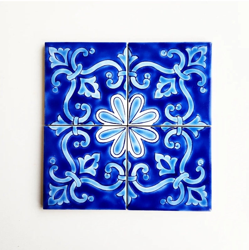 Decorative Ceramic Tiles Hand Painted Indoor & Outdoor Floor Etsy