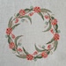 Red Eucalypt Floral Wreath - Cross Stitch Pattern