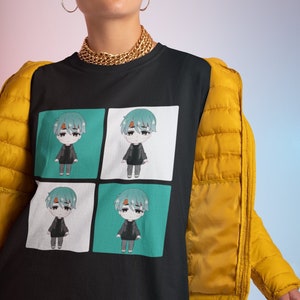 Cute Yoongi unisex tshirt, kpop gift, BT merch, bias, idol, anime chibis