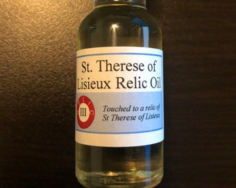 Saint Therese of Lisieux Devotional Relic Holy Oil (Touched to a relic of Saint Therese of the Child Jesus)