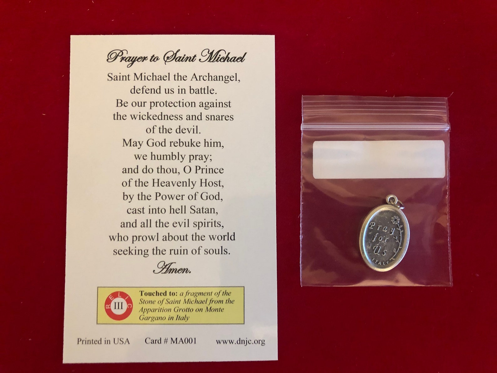 Saint Michael the Archangel Relic Medal Pack Third Class Etsy