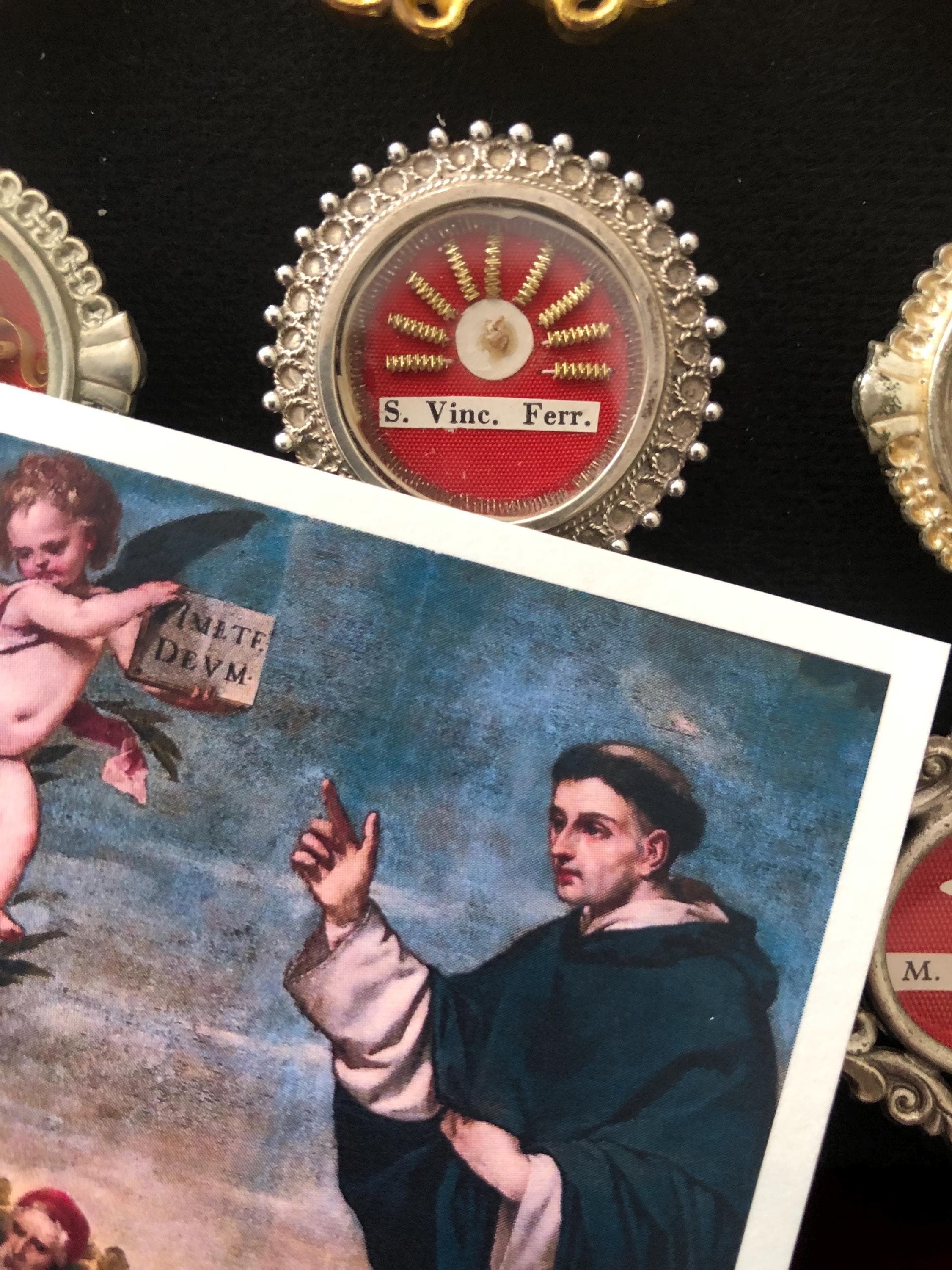 Saint Vincent Ferrer Third Class Relic Holy Cards (touched to a First ...