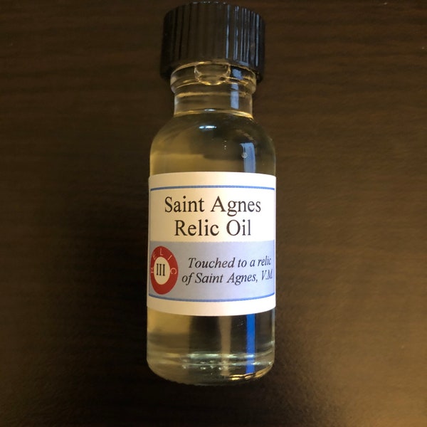 Saint Agnes Devotional Relic Holy Oil Pack (Touched to a relic of Saint Agnes of Rome)